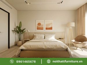 nội thất phòng ngủ tối giản
