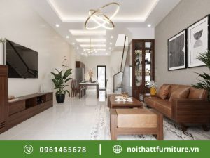 nội thất phòng khách nhà ống